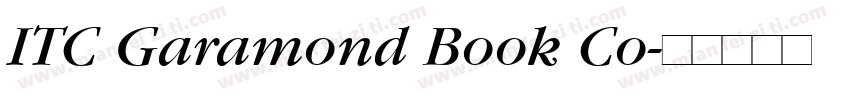 ITC Garamond Book Co字体转换